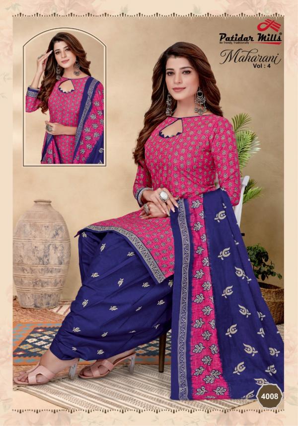 Patidar Maharani Vol-4 Cotton Designer Patiyala Dress Material